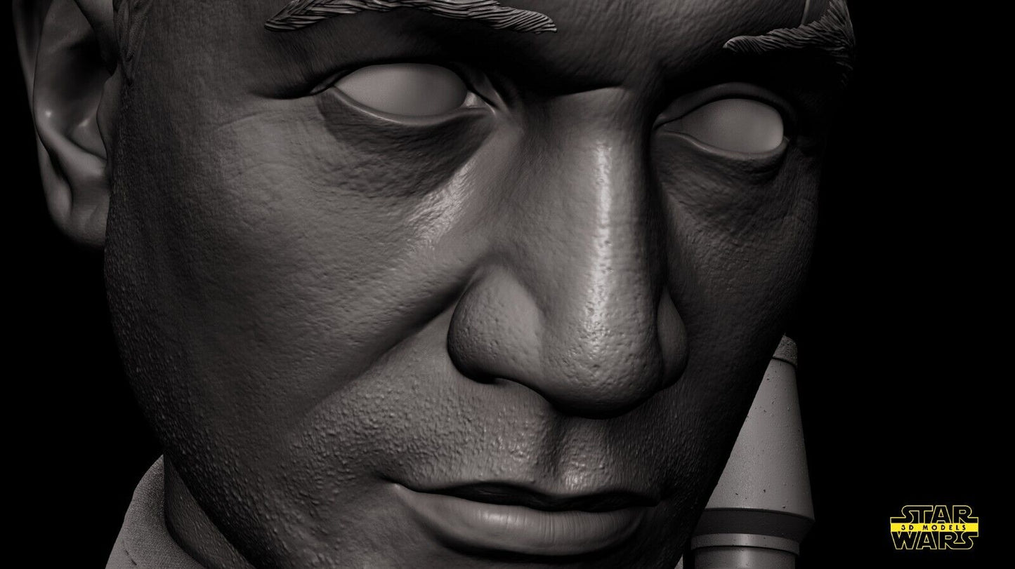 Jango Fett Star Wars themed 3D Bust Sculpture by SW3D