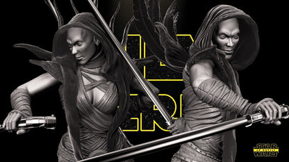 Asajj Ventress Star Wars themed 3D Bust Sculpture by SW3D