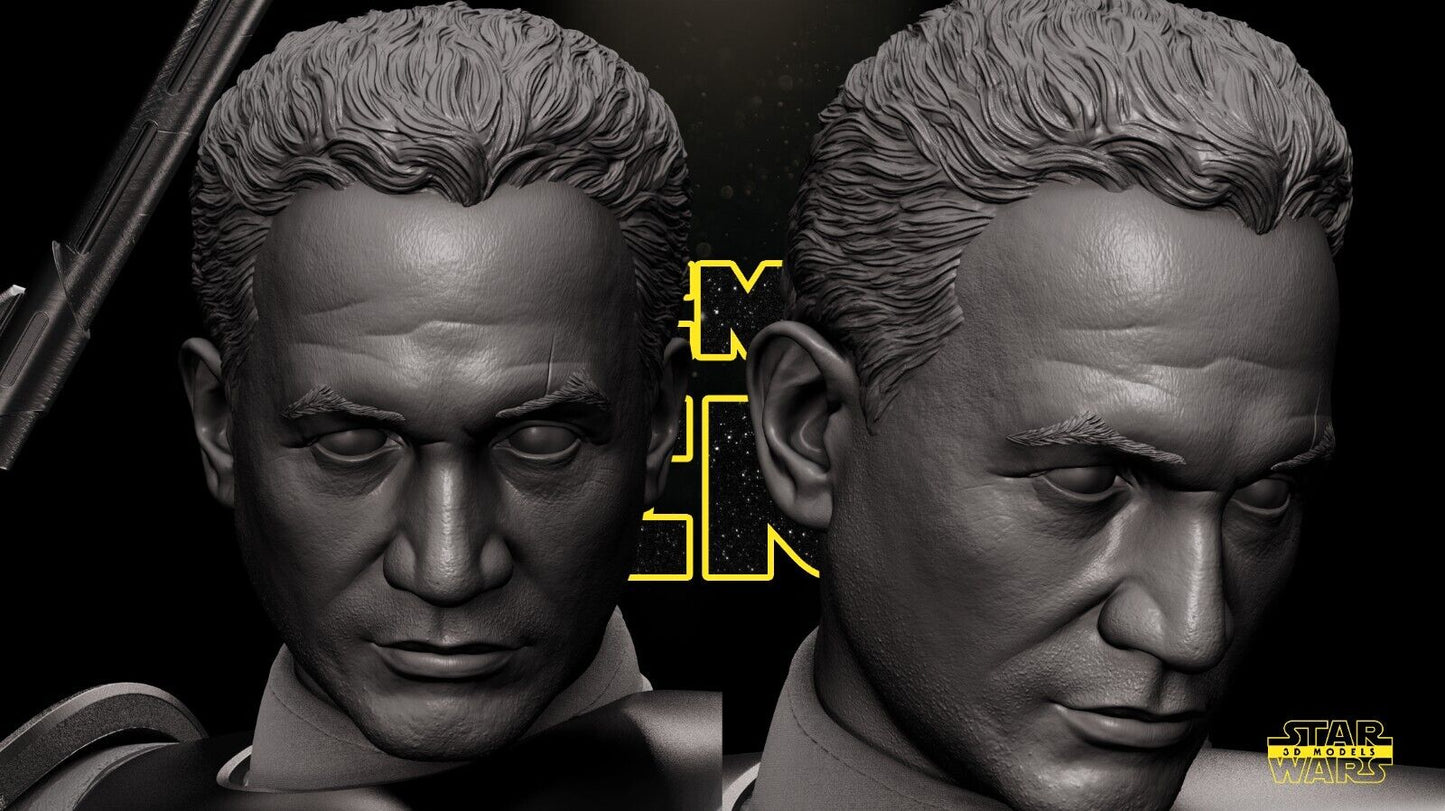 Jango Fett Star Wars themed 3D Bust Sculpture by SW3D