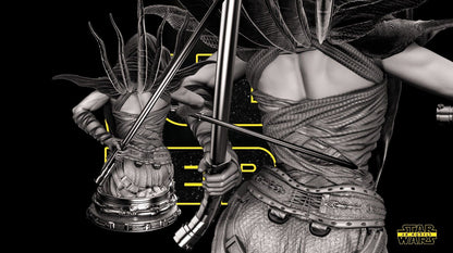 Asajj Ventress Star Wars themed 3D Bust Sculpture by SW3D