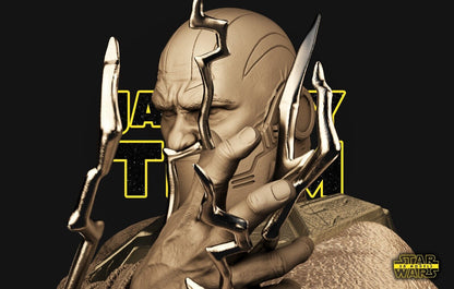 Darth Malak Star Wars themed 3D Bust Sculpture by SW3D