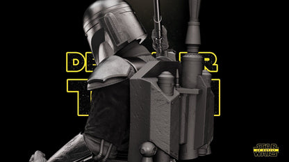 Jango Fett Star Wars themed 3D Bust Sculpture by SW3D