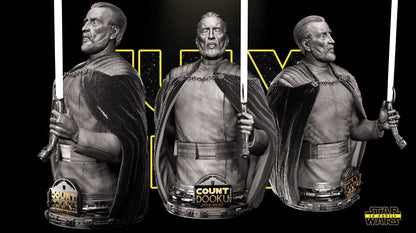 Count Dooku Star Wars themed 3D Bust Sculpture by SW3D