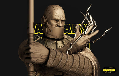 Darth Malak Star Wars themed 3D Bust Sculpture by SW3D