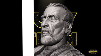 Count Dooku Star Wars themed 3D Bust Sculpture by SW3D