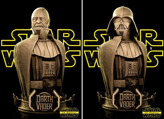 Darth Vader Star Wars themed 3D Bust Sculpture by SW3D