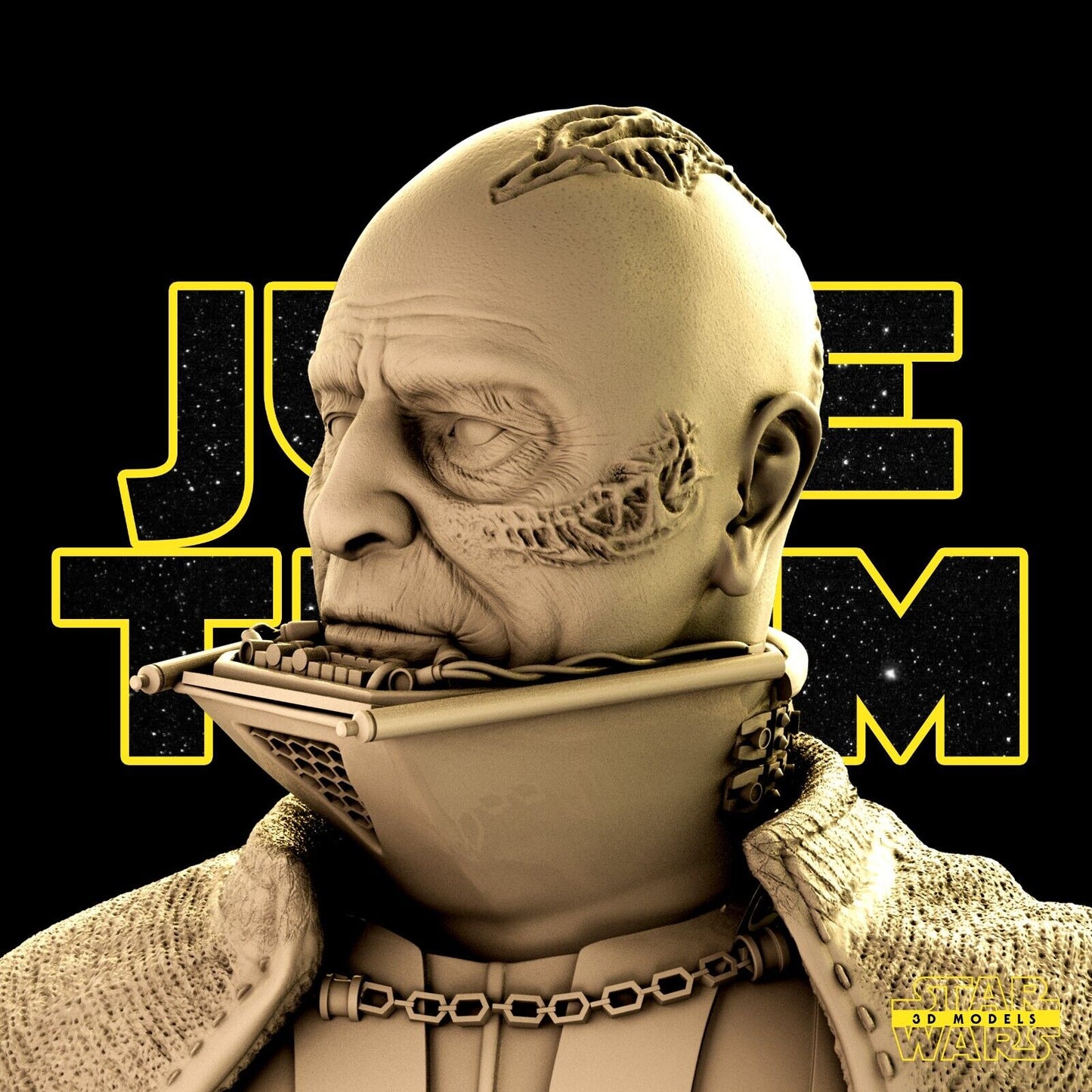 Darth Vader Star Wars themed 3D Bust Sculpture by SW3D