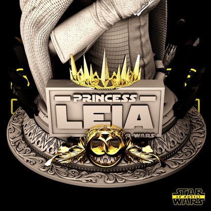 Princess Leia Star Wars themed 3D Bust Sculpture by SW3D