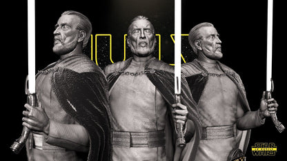 Count Dooku Star Wars themed 3D Bust Sculpture by SW3D