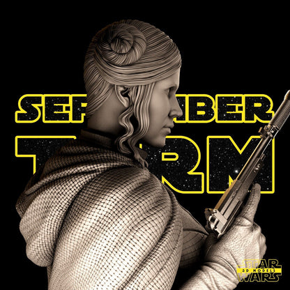 Princess Leia Star Wars themed 3D Bust Sculpture by SW3D