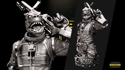 Bossk Star Wars themed 3D Bust Sculpture by SW3D