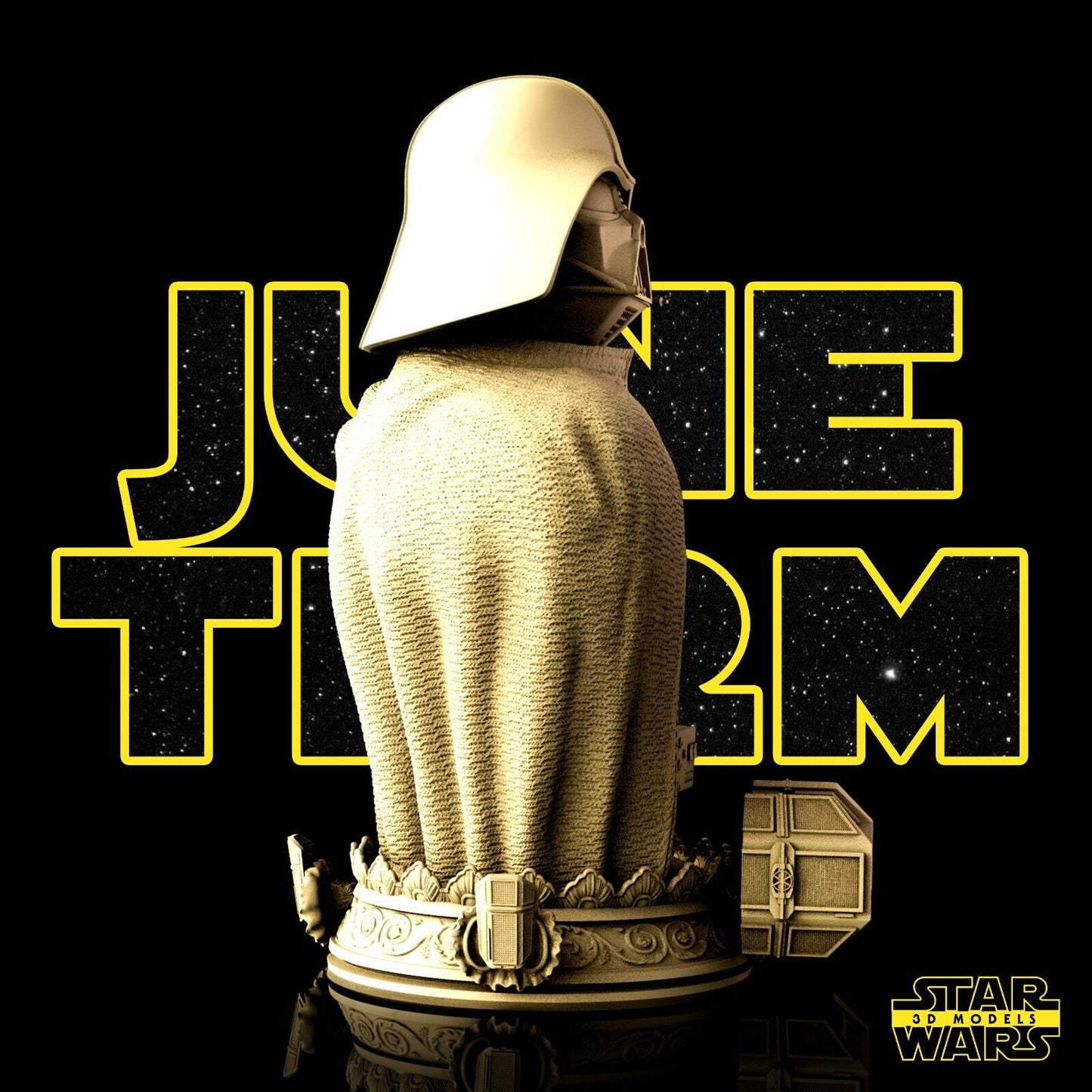 Darth Vader Star Wars themed 3D Bust Sculpture by SW3D