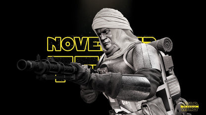 Dengar Star Wars themed 3D Bust Sculpture by SW3D