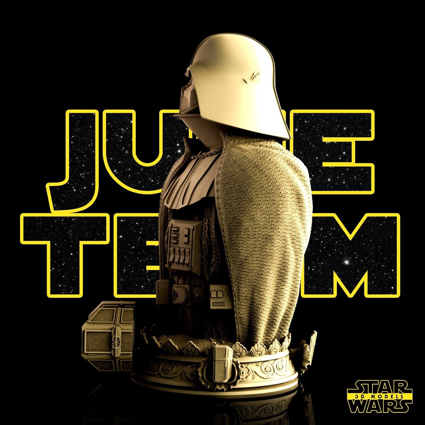 Darth Vader Star Wars themed 3D Bust Sculpture by SW3D