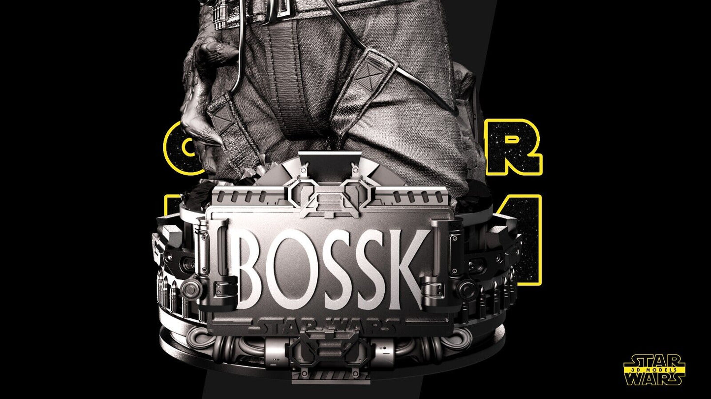 Bossk Star Wars themed 3D Bust Sculpture by SW3D