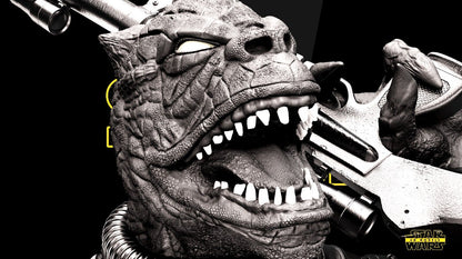 Bossk Star Wars themed 3D Bust Sculpture by SW3D