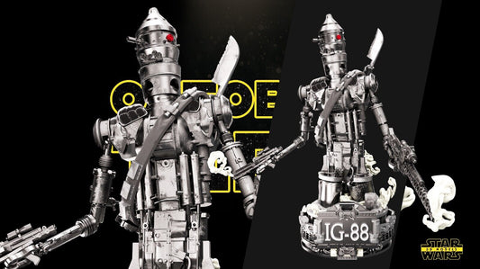 IG 88 Droid Star Wars themed 3D Bust Sculpture by SW3D