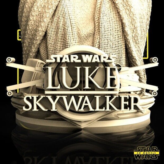 Luke Skywalker Star Wars themed 3D Bust Sculpture by SW3D