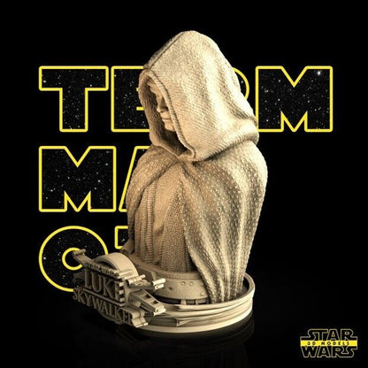 Luke Skywalker Star Wars themed 3D Bust Sculpture by SW3D