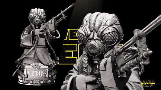 Zuckuss Star Wars themed 3D Bust Sculpture by SW3D