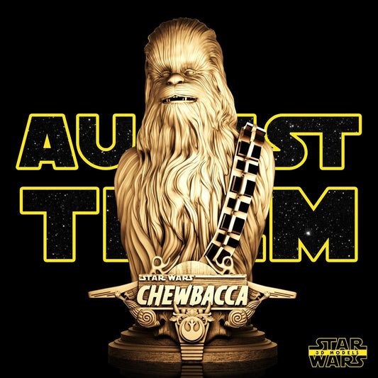 Wookie Chewbacca Star Wars themed 3D Bust Sculpture by SW3D
