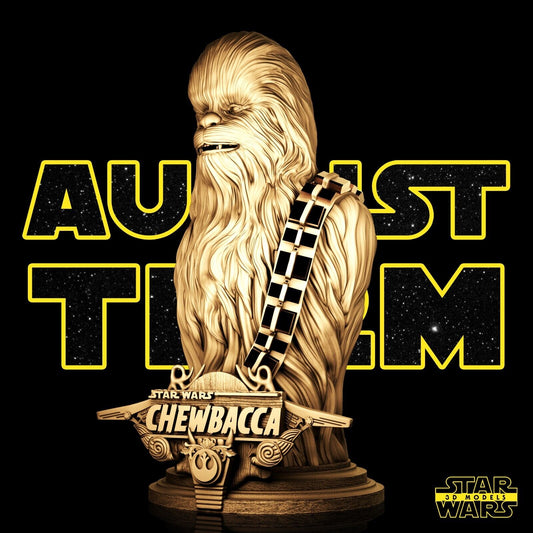 Wookie Chewbacca Star Wars themed 3D Bust Sculpture by SW3D