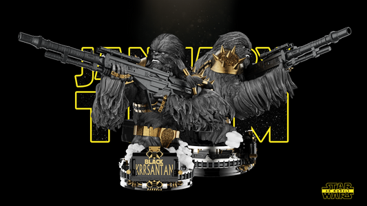 Black Krrsantan Star Wars themed 3D Bust Sculpture by SW3D