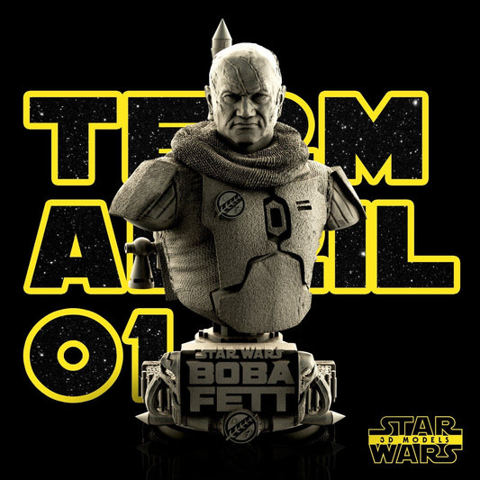 Boba Fett (Alt) Star Wars themed 3D Bust Sculpture by SW3D