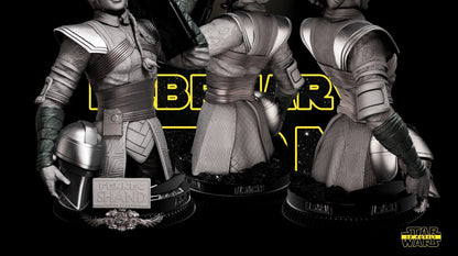 Fennec Shand Star Wars themed 3D Bust Sculpture by SW3D