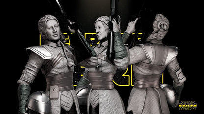 Fennec Shand Star Wars themed 3D Bust Sculpture by SW3D