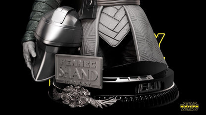 Fennec Shand Star Wars themed 3D Bust Sculpture by SW3D