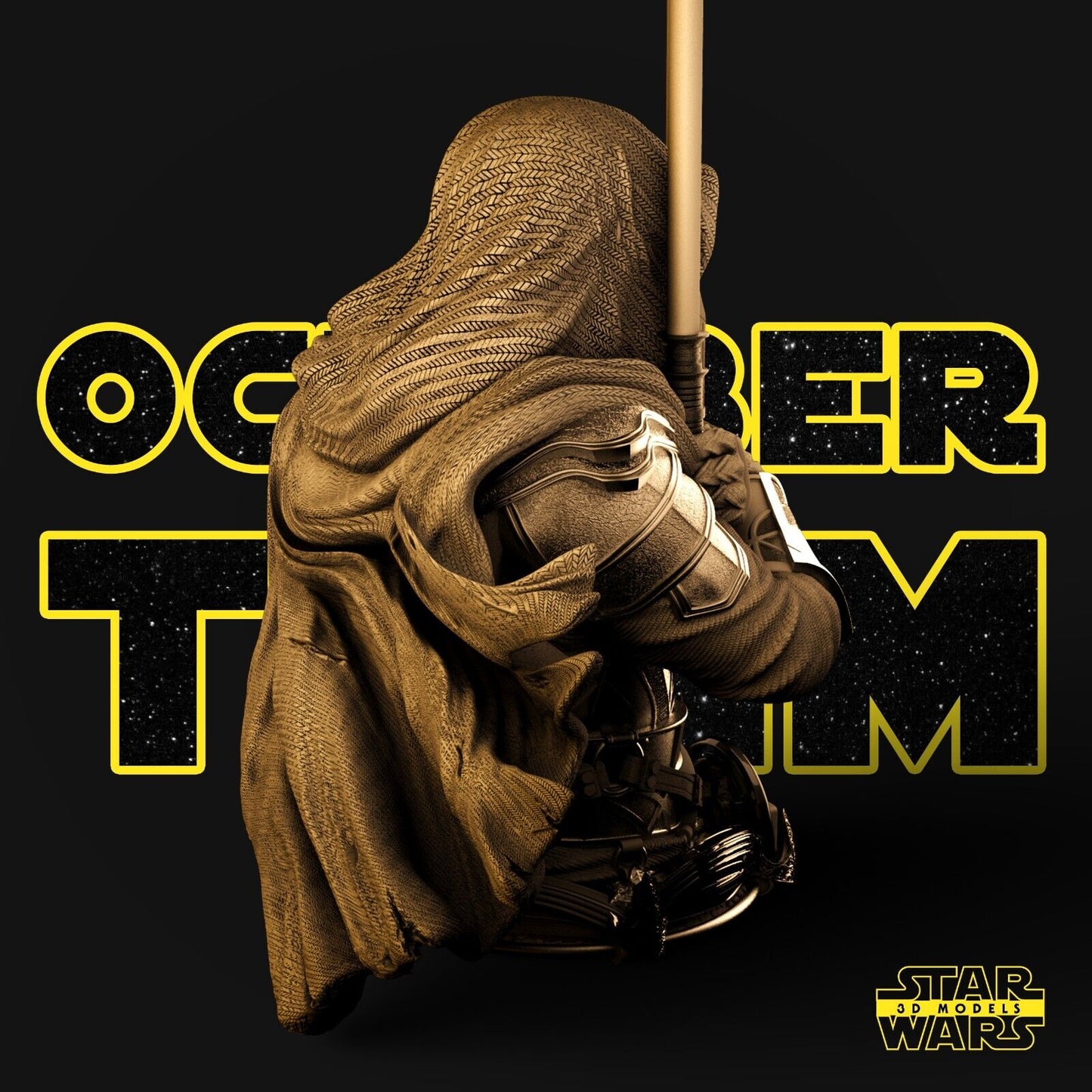 Darth Revan Star Wars themed 3D Bust Sculpture by SW3D