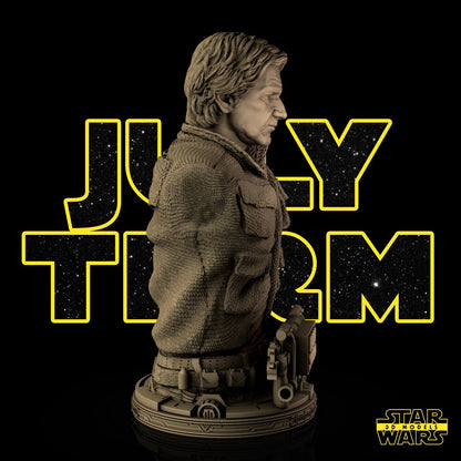 Han Solo Star Wars themed 3D Bust Sculpture by SW3D