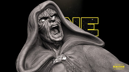 Darth Sidious (Palpatine) Star Wars themed 3D Bust Sculpture by SW3D