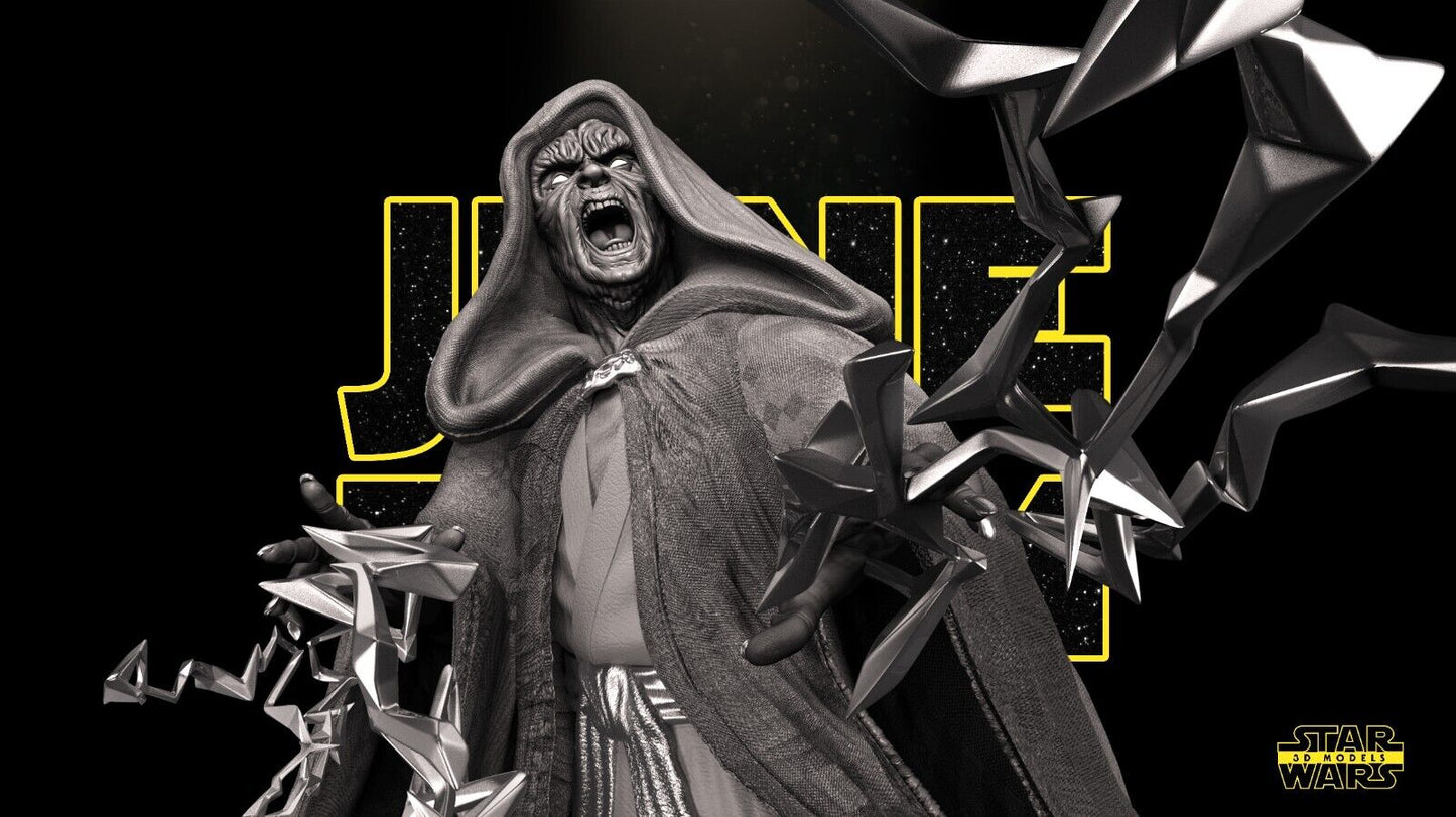 Darth Sidious (Palpatine) Star Wars themed 3D Bust Sculpture by SW3D