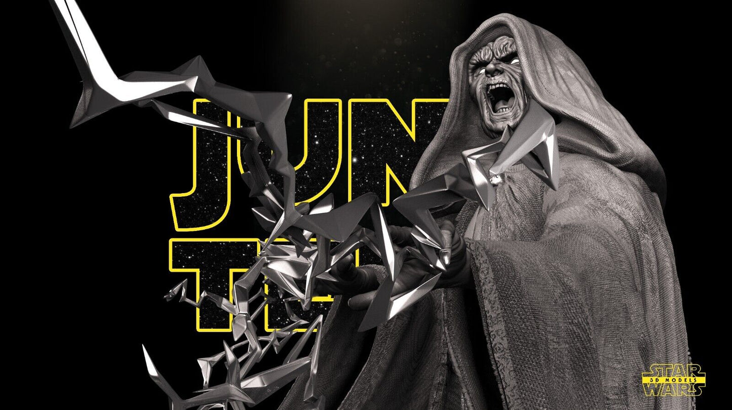 Darth Sidious (Palpatine) Star Wars themed 3D Bust Sculpture by SW3D