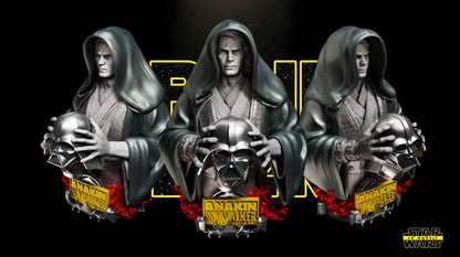 Anakin w/Vader Mask Star Wars themed 3D Bust Sculpture by SW3D
