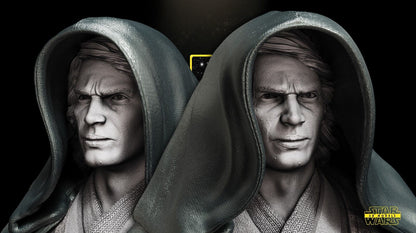 Anakin w/Vader Mask Star Wars themed 3D Bust Sculpture by SW3D