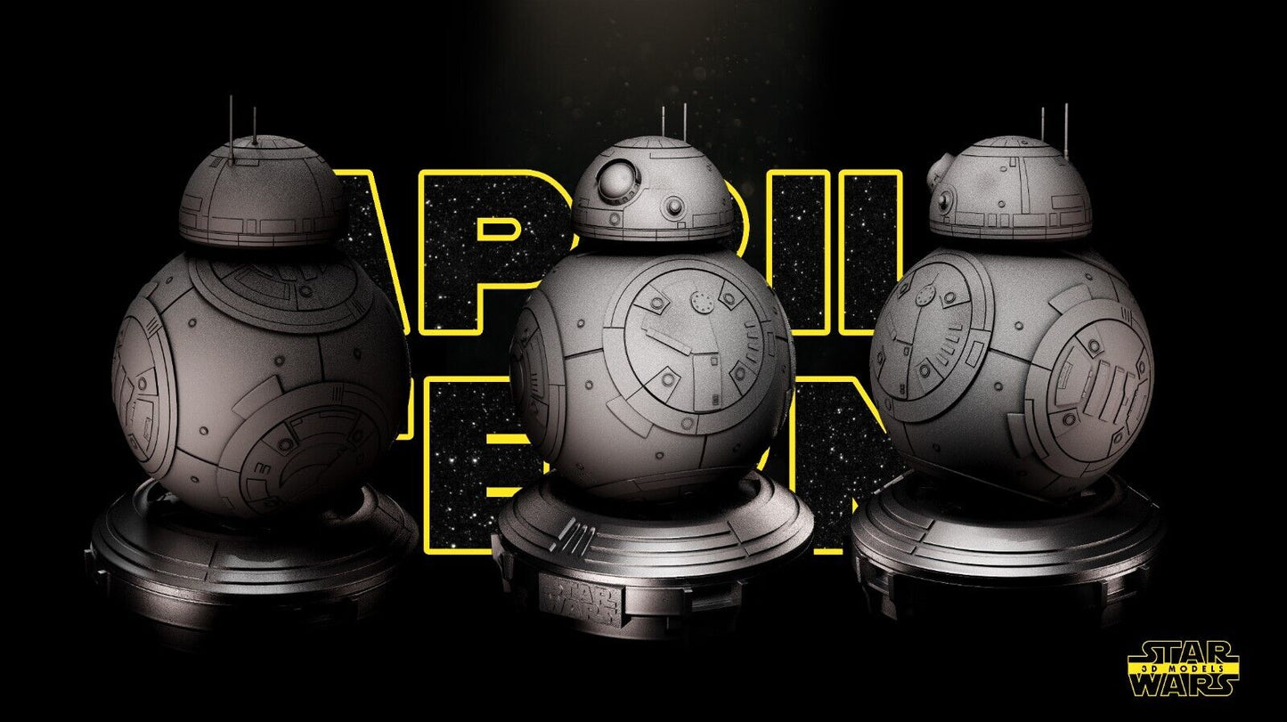 BB8 droid Star Wars themed 3D Bust Sculpture by SW3D