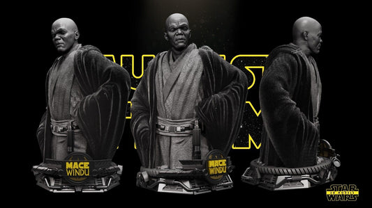 Mace Windu Star Wars themed 3D Bust Sculpture by SW3D