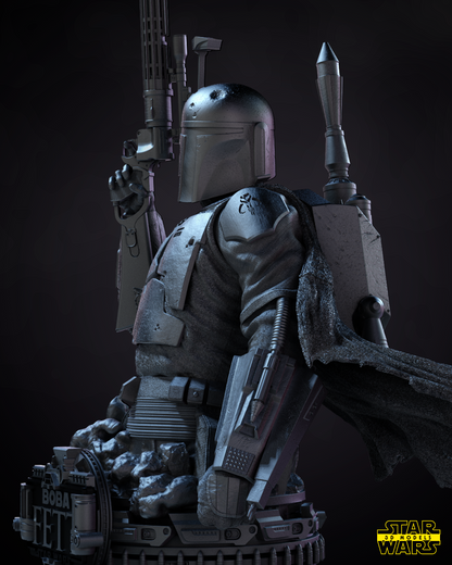 Boba Fett Star Wars themed 3D Bust Sculpture by SW3D