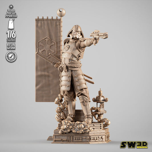 Stormtrooper Samurai Star Wars themed 3D Figure / Diorama / Sculpture by SW3D