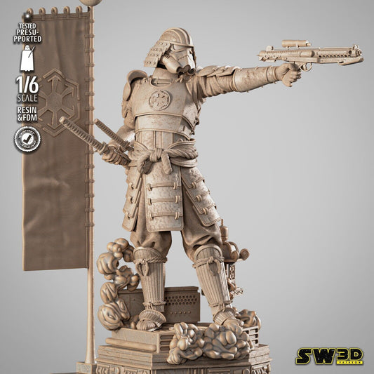 Stormtrooper Samurai Star Wars themed 3D Figure / Diorama / Sculpture by SW3D
