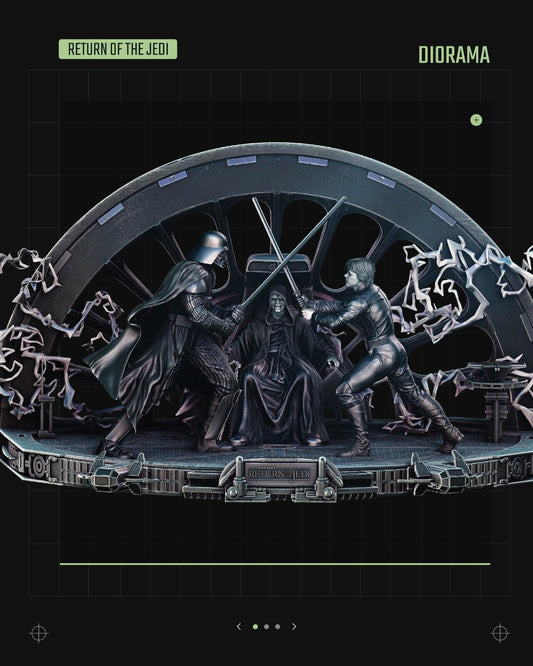 ROTJ Final Battle Star Wars themed 3D Figure / Diorama / Sculpture by SW3D