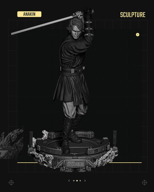 Anakin Skywalker Star Wars themed 3D Figure / Diorama / Sculpture by SW3D