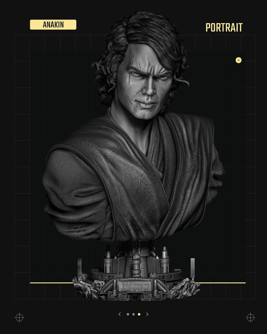 Anakin Skywalker Body Star Wars themed 3D Bust Sculpture by SW3D