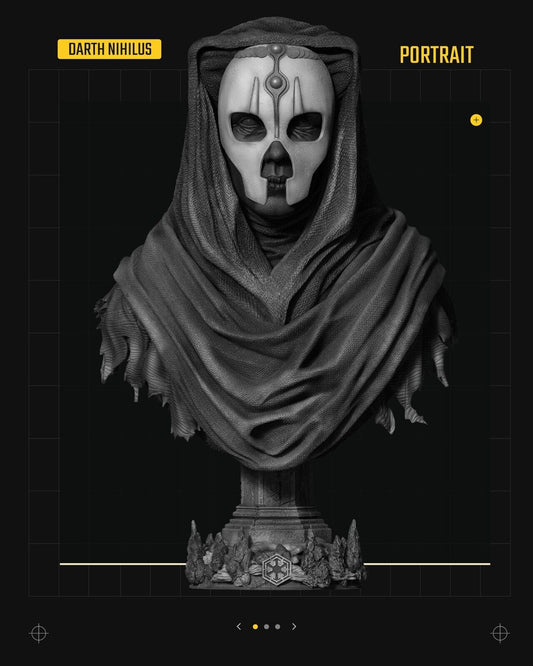 Darth Nihilus Star Wars themed 3D Bust Sculpture by SW3D