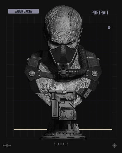 Darth Vader in Bacta Star Wars themed 3D Bust Sculpture by SW3D