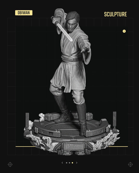 Obi Wan Kenobi Star Wars themed 3D Figure / Diorama / Sculpture by SW3D