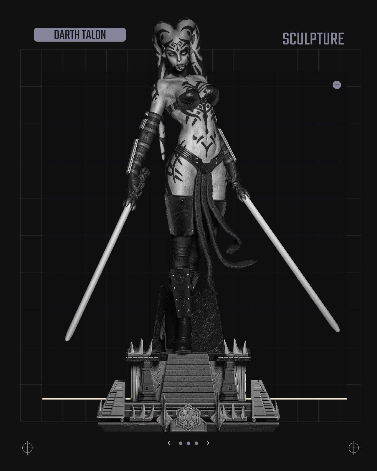 Darth Talon Star Wars themed 3D Figure / Diorama / Sculpture by SW3D